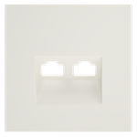 Накладка для розетки компьютерной двойной RJ45+RJ45 кат.6, S70 (хлопок)