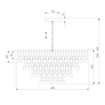 Умная подвесная люстра со стеклянным рассеивателем 476/8 Smart