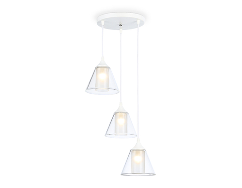 Купить TR3553/3 WH/CL/FR белый/прозрачный/белый матовый E27/3 max 40W D340*800