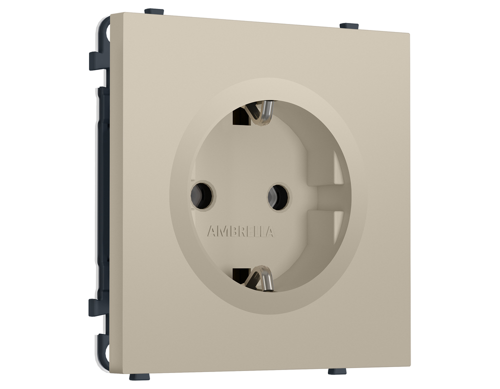 MS346010 Комплект механизма электрической розетки SIGMA Кашемир 50Hz 2P+E с/з 16A-250V QUANT PRO (SP3460, PR141)