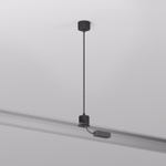 TR2124-BK Подвод питания для подвесного монтажа трека SMART BASE, АС 220-240V, IP20, 5м, черный, алюминий
