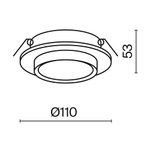 Встраиваемый светильник Technical DL086-GX53-RD-W