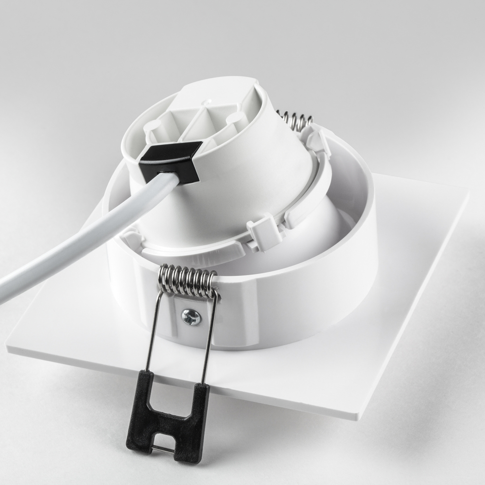 012616 Рамка (светильник) PVC д/LED-модулей 941хх и LED-ламп D50мм SINGO QUAD БЕЛЫЙ