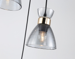 TR3408/3 BK/FGD/SM черный/золото/дымчатый E27/3 max 60W D345*1000