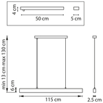 748303 Люстра SATURNO LED 36W 2600LM 70G ЗОЛОТО 3000-6000K