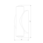 Настенный светодиодный светильник Steel LED белый/сталь 40109/LED белый/сталь