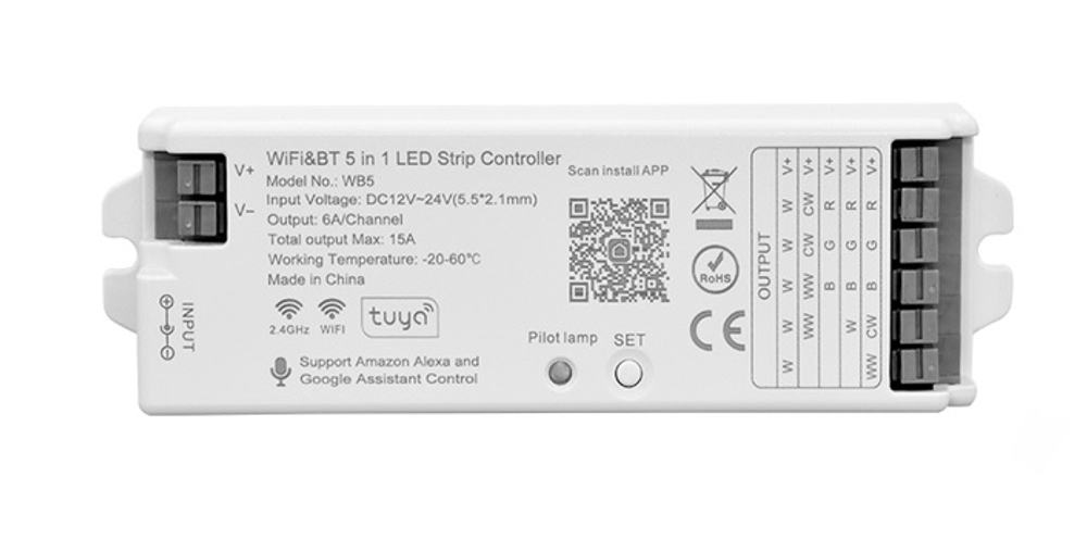 424485 Контроллер 12В/24В max 15A для LED ленты 1Х/CW/RGB/RGBW/RGBCW