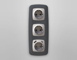 MO410010 Комплект механизма электрической розетки OMEGA Серебро глянец 2USB A+C 20W (быстрая зарядка) с/з QUANT (OP4100, VM160)