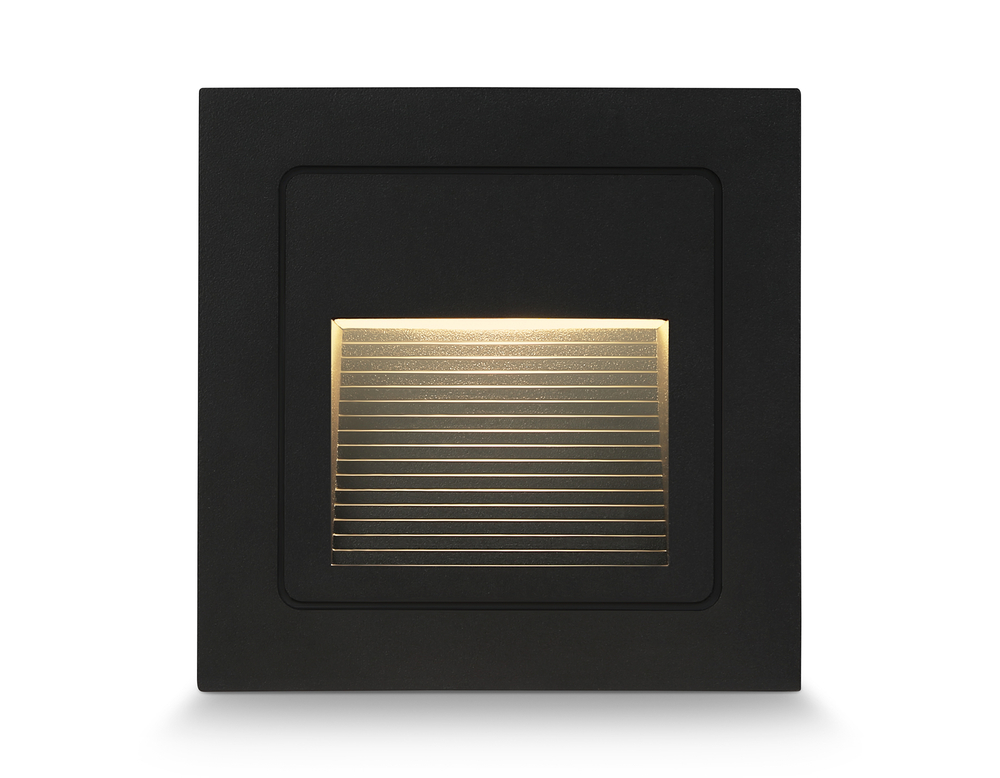 ST8212 BK черный IP65 LED 3000K 3W 84*84*46