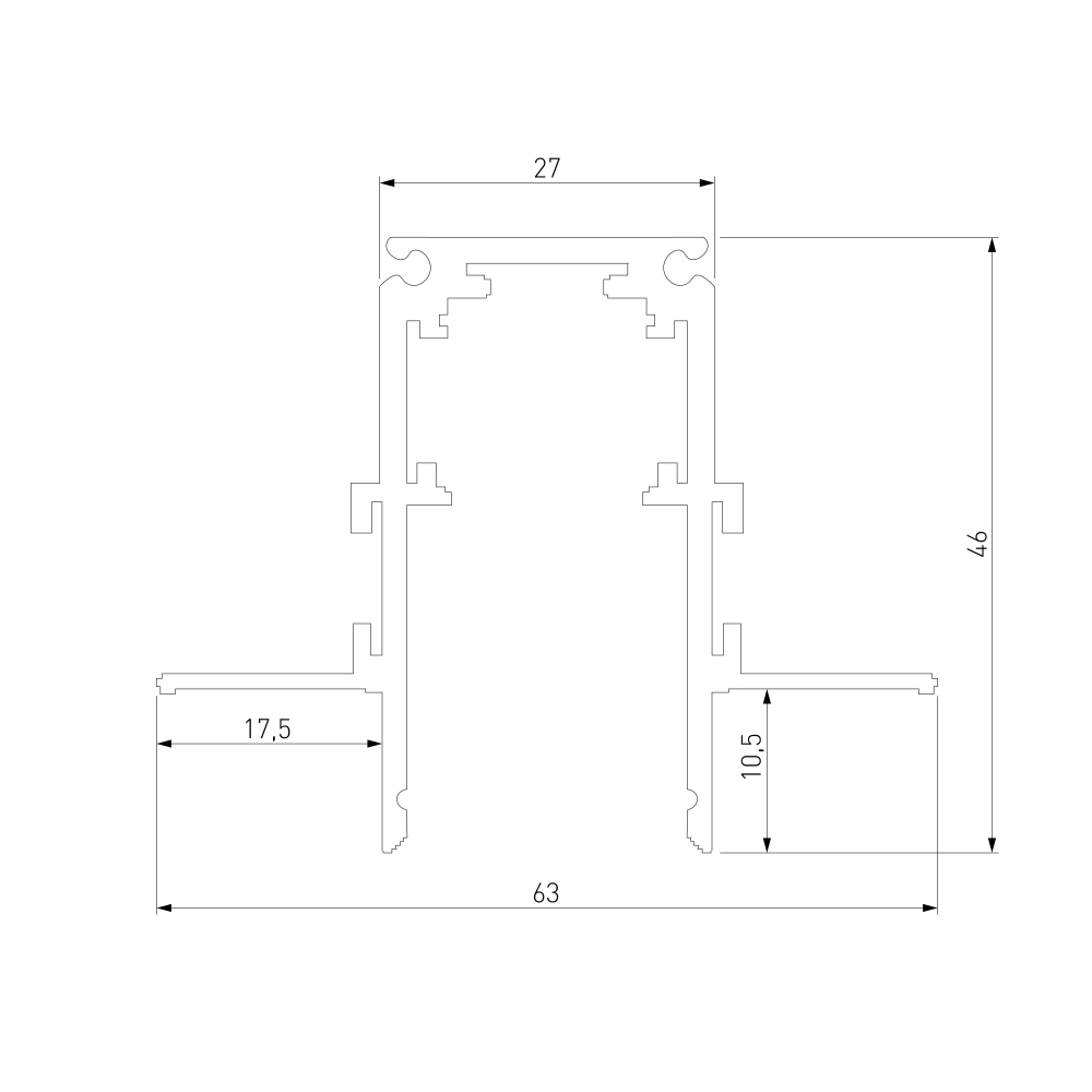 Slim Magnetic Шинопровод встраиваемый под ГКЛ 9,5мм белый (3м) 85210/00 85210/00