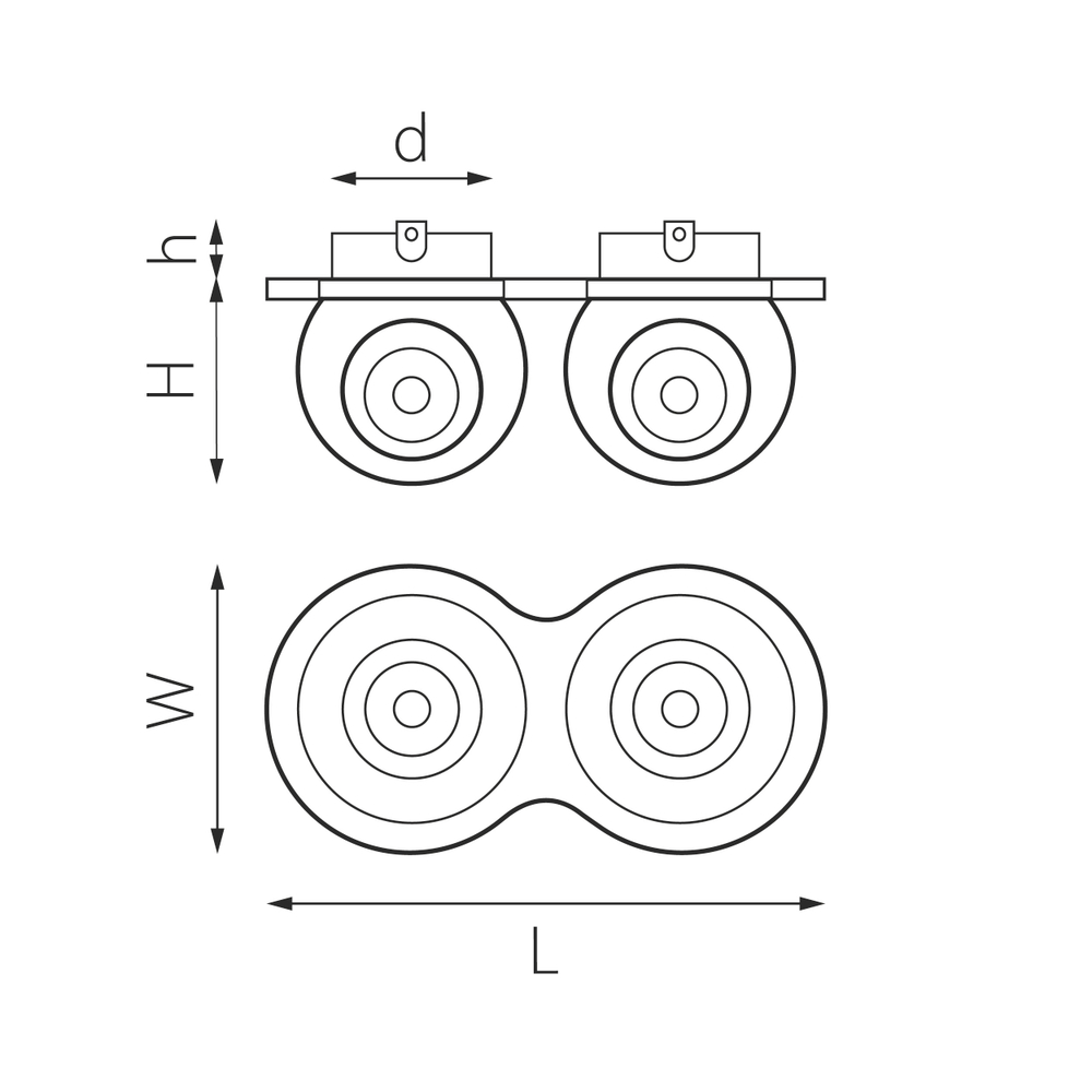 i6276262 Светильник INTERO LED 9W*2 850LM*2 24G ЧЕРНЫЙ/БЕЛЫЙ 3000K (217627+217062+217062)