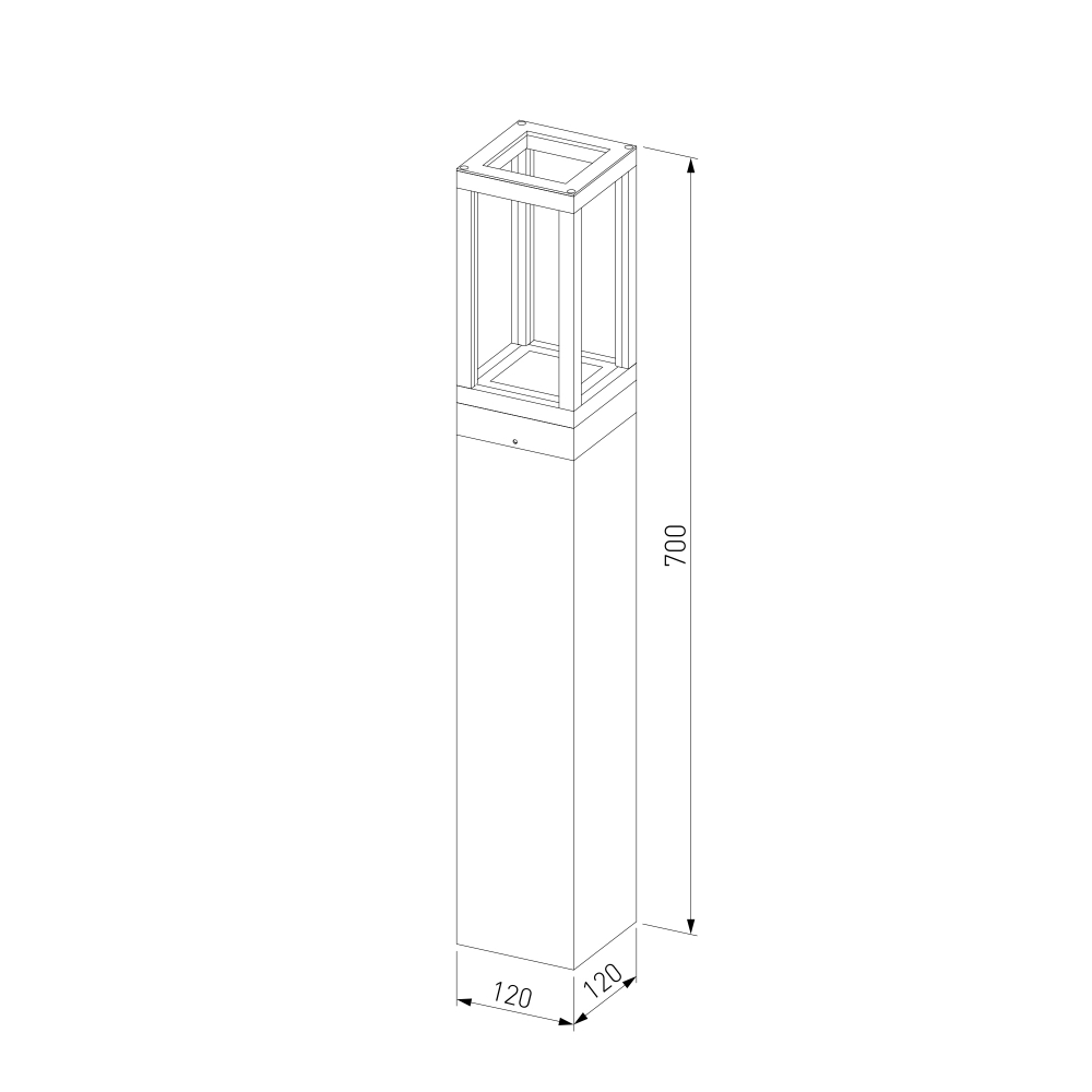 Ландшафтный светодиодный светильник Frame LED IP54 1529 TECHNO LED серый