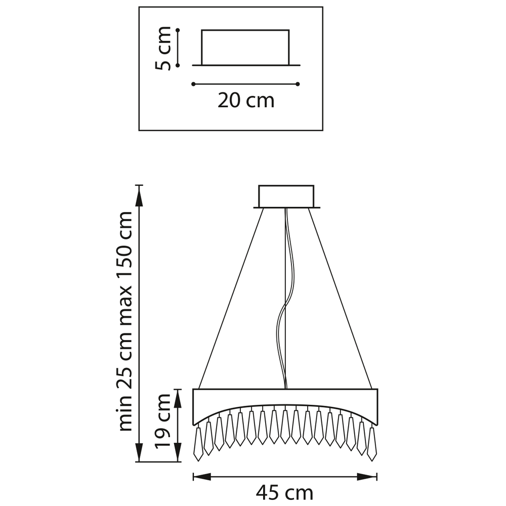 703143 Люстра HELIO 27W LED 1344LM ШАМПАНЬ 3500K