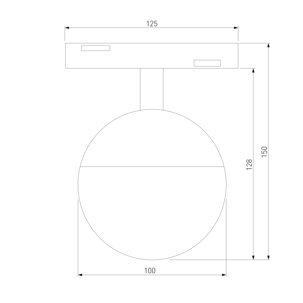 Slim Magnetic Трековый светильник 7W 4200K Neid черный 85032/01 85032/01