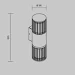 Уличный настенный светильник Outdoor O492WL-02GF