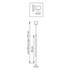 LT7474372 Люстра TUBO LED 5W 300LM 360G ЧЕРНЫЙ 3000K (747437+574702)