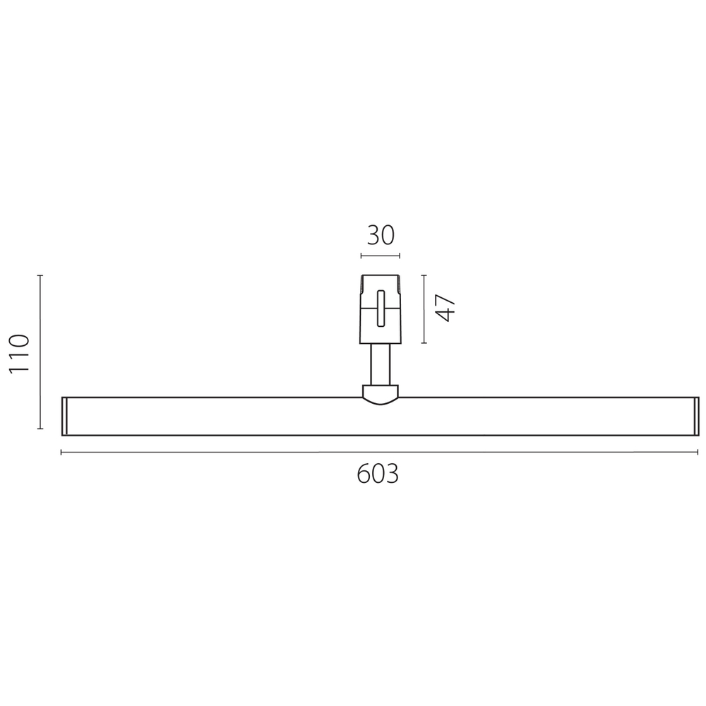 270547 Светильник 48V линейный DUE HERMES 20W 1760LM 130G ЧЕРНЫЙ 4000K
