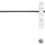 Магнитный трековый светильник Arte Lamp OPTIMA 0.1-10V A7474PL-1BK