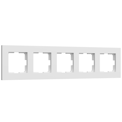 Купить Рамка из поликарбоната на 5 постов Slab белый софт W0052961