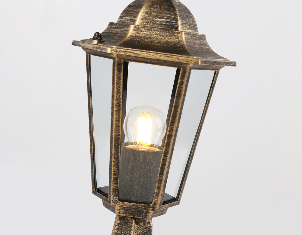 ST2025 GD/BK/CL золото/черный/прозрачный IP54 E27 max 40W D150*400