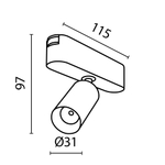 Трековый светильник Technical TR103-1-5W3K-M-B