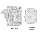 MO610010 Комплект механизма электрической розетки OMEGA Шампань 2USB A+C 20W (быстрая зарядка) с/з QUANT (OP6100, VM160)