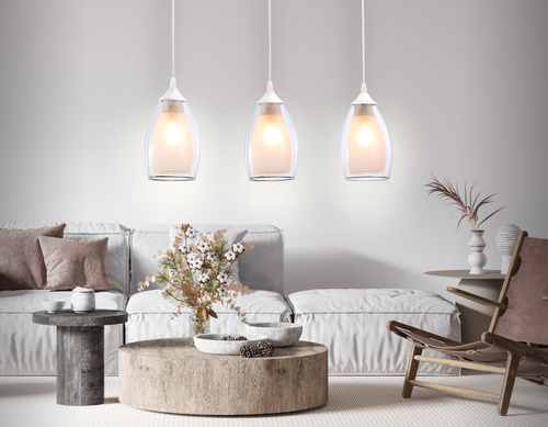 Купить TR3536/3 WH/CL/FR белый/прозрачный/белый матовый E27*3 max 40W 640*120*820