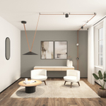 DK5668-BK Cветильник для трека-ремня Belty Smart, серия Flow, со светодиодом, D600*H122мм, 48V DC, 24W, RA90, 120°, 2700-6500K, IP20, черный, алюминий