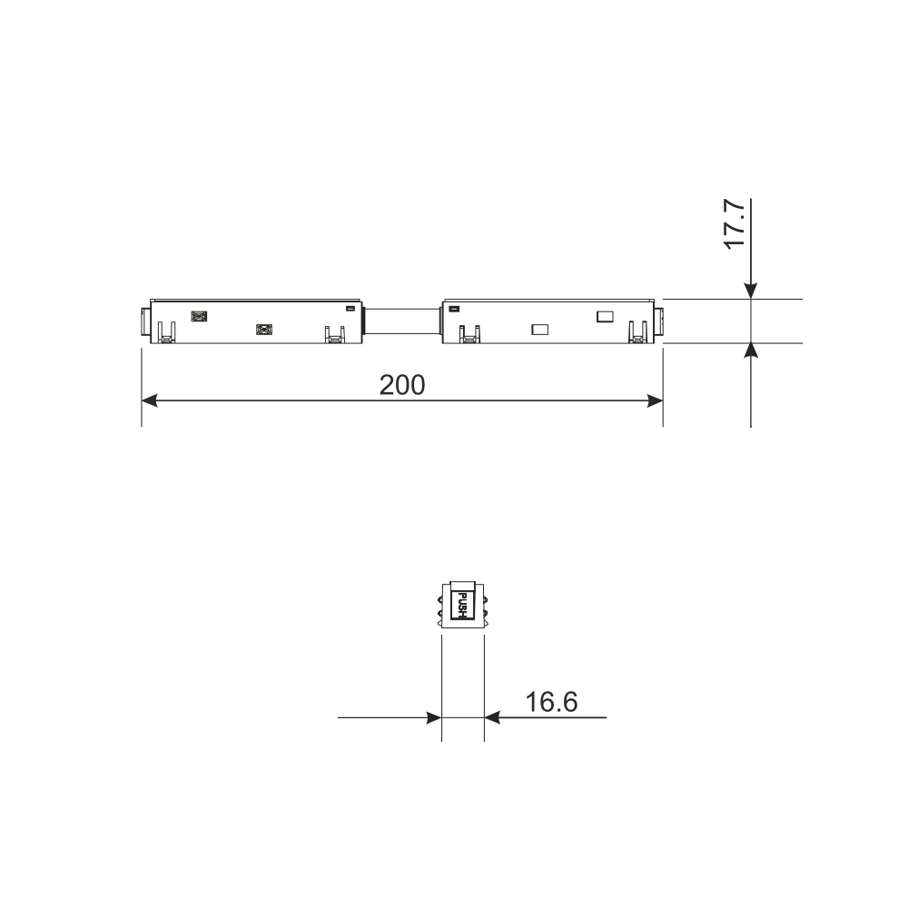 Slim Magnetic Прямой коннектор и планка белый (1 шт.) 85096/00 85096/00