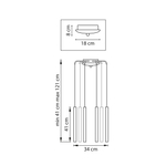 L8T747237 Люстра TUBO LED 40W 2400LM 25G ЧЕРНЫЙ 3000K (574737+747237 (8шт)