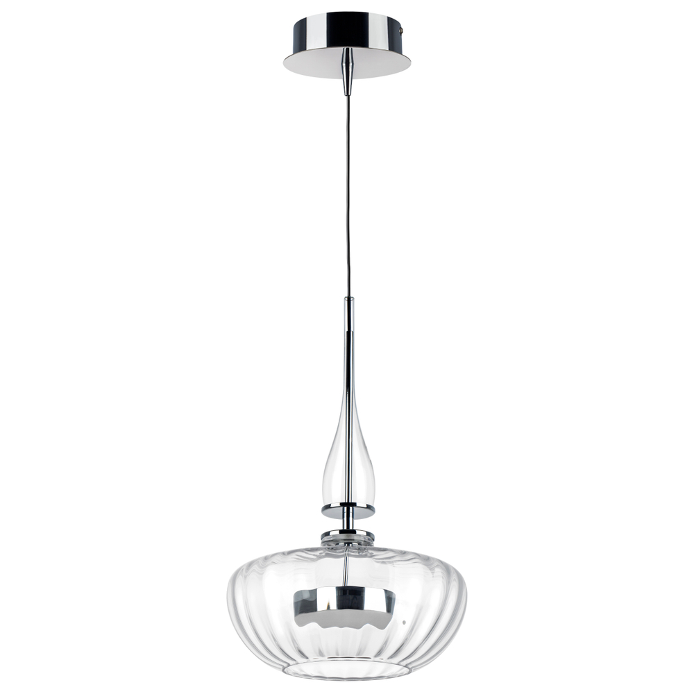804400 Люстра ASTRA LED 12W 600LM ХРОМ/ПРОЗРАЧНЫЙ 3000K