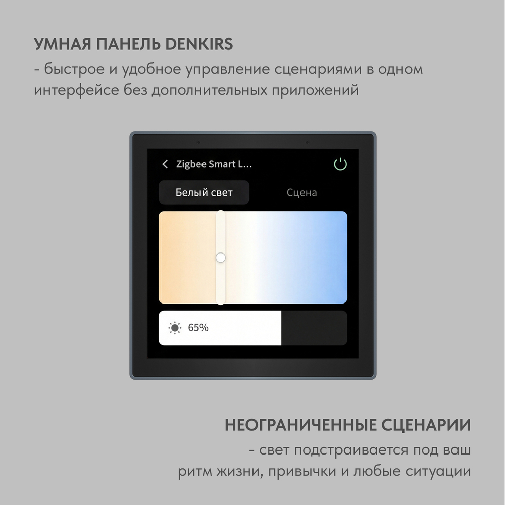 Умная панель управления Denkirs Control DK7405-BK черный
