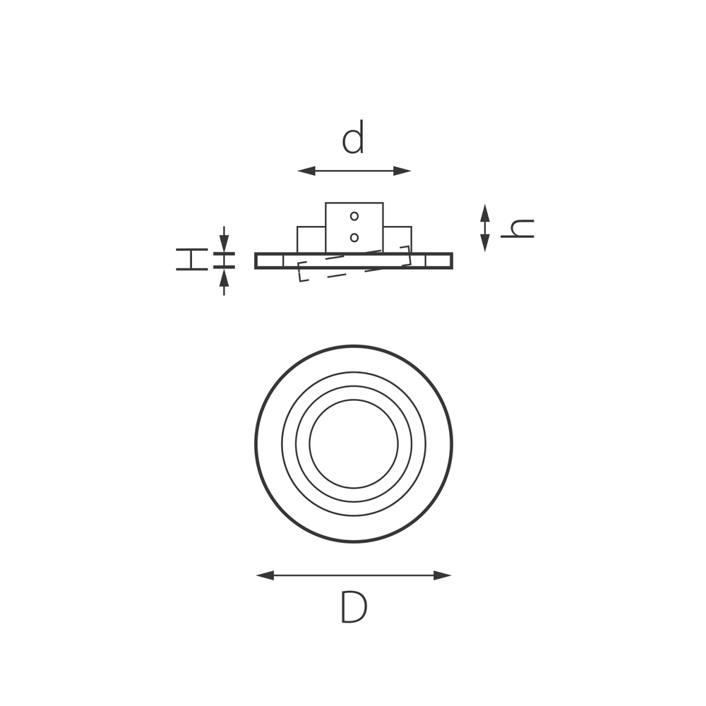 i61707 Светильник INTERO 16 ROUND GU10 (217617+217607)