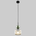 Подвесной светильник со стеклянным плафоном 11144 Sophia Green Cognac