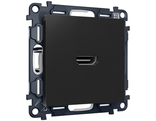 Купить MA814010 Комплект механизма розетки HDMI 2.0 ALFA Черный матовый 40V/500mA 2.0GHz 5-18Gbit/s QUANT (AP8140, VM222)