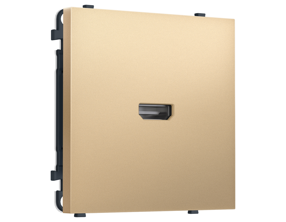MS894030 Комплект механизма розетки HDMI 2.1 SIGMA Золото Мягкое касание 30V/900MS 4K-120HZ 8K-60Hz QUANT PRO (SP8940, PR223)