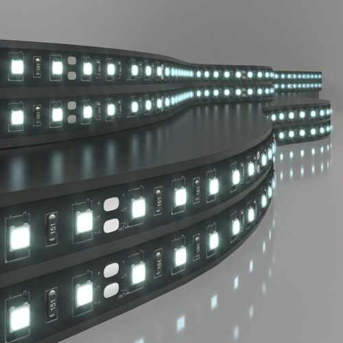 Купить Светодиодная лента 24 В 14,4 Вт/м 60 Led/м 5050 IP20, холодный белый 6500K, Black, 5 м Лента светодиодная 24V 14,4W 60Led 5050 IP20 холодный белый, Black, 5м