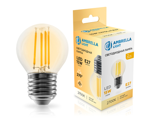 Купить 451523 Filament LED G45 15W E27 2700K 220-240V