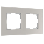 Рамка из стекла на 2 поста Senso дымчатый soft-touch W0023117
