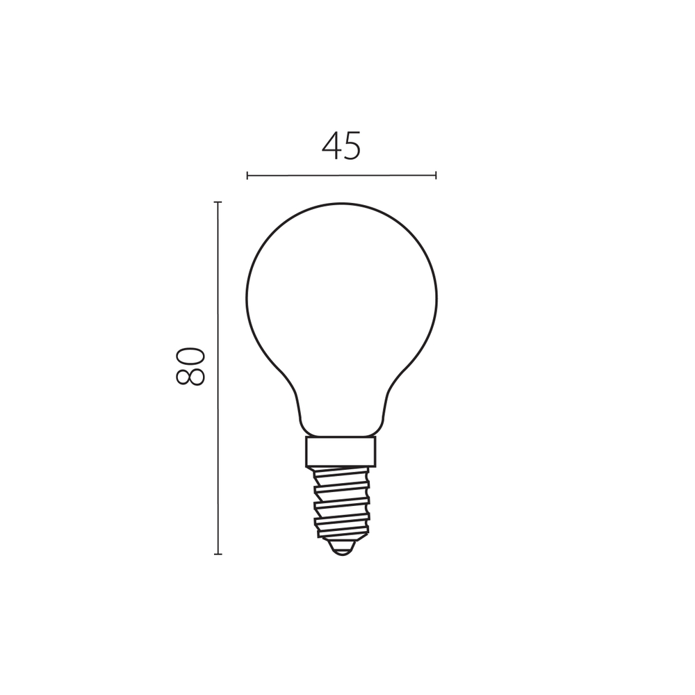 933802 Лампа энергосберегающая LED FILAMENT 220V G45 E14 6W=65W 560LM 360G CL 3000K 15000H