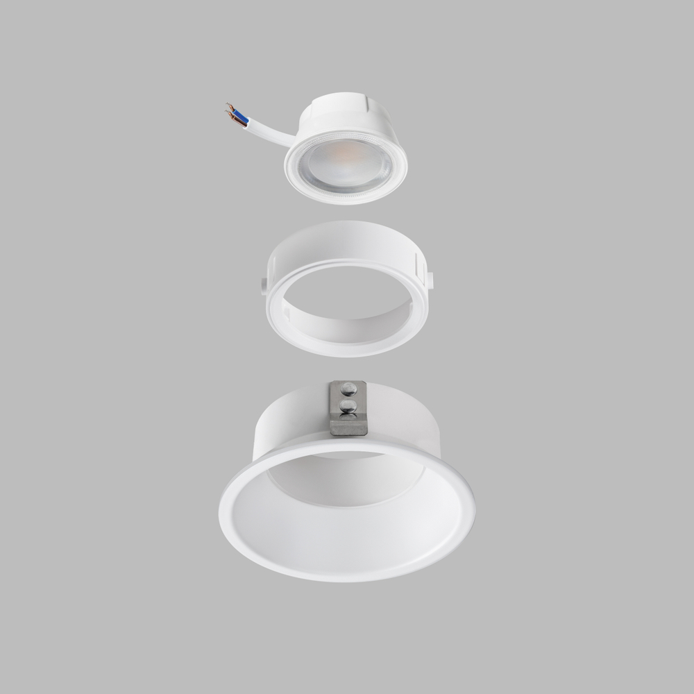 214006 Кольцо фиксации DOMINO под лампу/модуль D50mm д/21450х-21460х БЕЛЫЙ