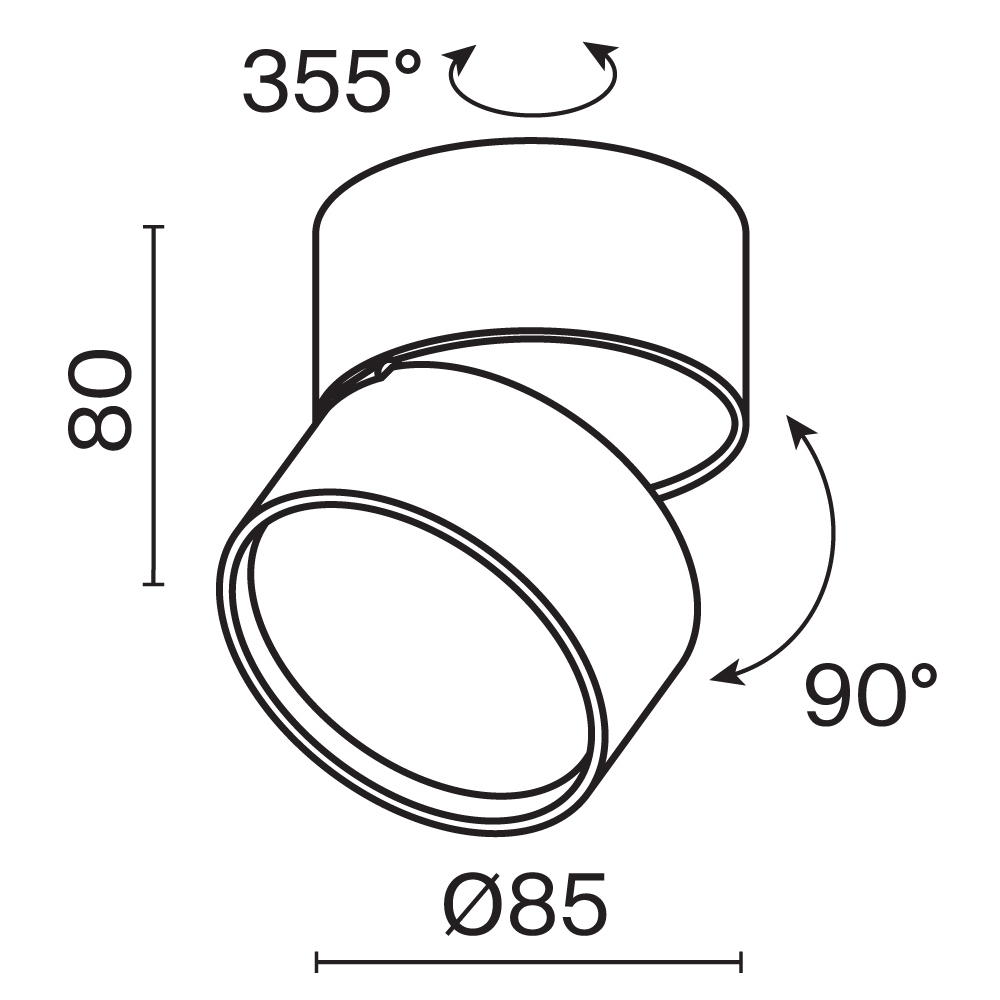 Потолочный светильник Technical C024CL-L12W4K