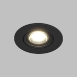 DK3020-BK Встраиваемый светильник, IP 20, 10 Вт, GU5.3, LED, черный, пластик