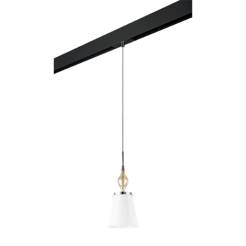 Купить PRO806010 Светильник д/1-фазн трека ESCICA 1х40W E14 БЕЛЫЙ/КОНЬЯК/ХРОМ/ЧЕРНЫЙ (806010+595007)
