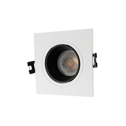Купить DK3071-WH+BK Встраиваемый светильник, IP 20, 10 Вт, GU5.3, LED, белый/черный, пластик