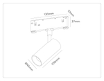 GL2304 WH белый IP20 12W 3CCT 3000-6000K 48V 24° D45*100