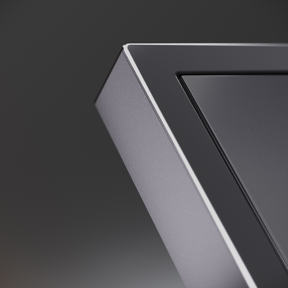Накладка для розетки с заземлением, S70 Metal (антрацит)