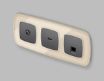 MO662010 Комплект механизма компьютерной розетки OMEGA Антрацит серый RJ-45(8P8C) CAT6 с шторкой QUANT (OP6620, VM188)