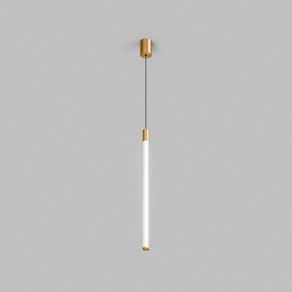Светильник подвесной AURA, 16 Вт, 3000К, ?42x2300 мм, алюминий+стекло, бронза
