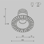 Встраиваемый светильник Technical DL124-10W-4K-TRS-W